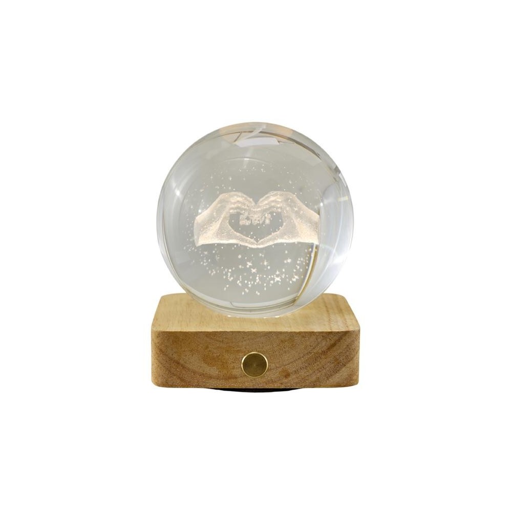 LAMPADA GLOBO MANI CUORE GR. GIFTBOX 8X8X10